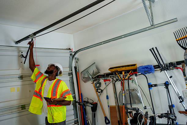 Professional Garage Door Maintenance technician working in Sharpsburg, NC